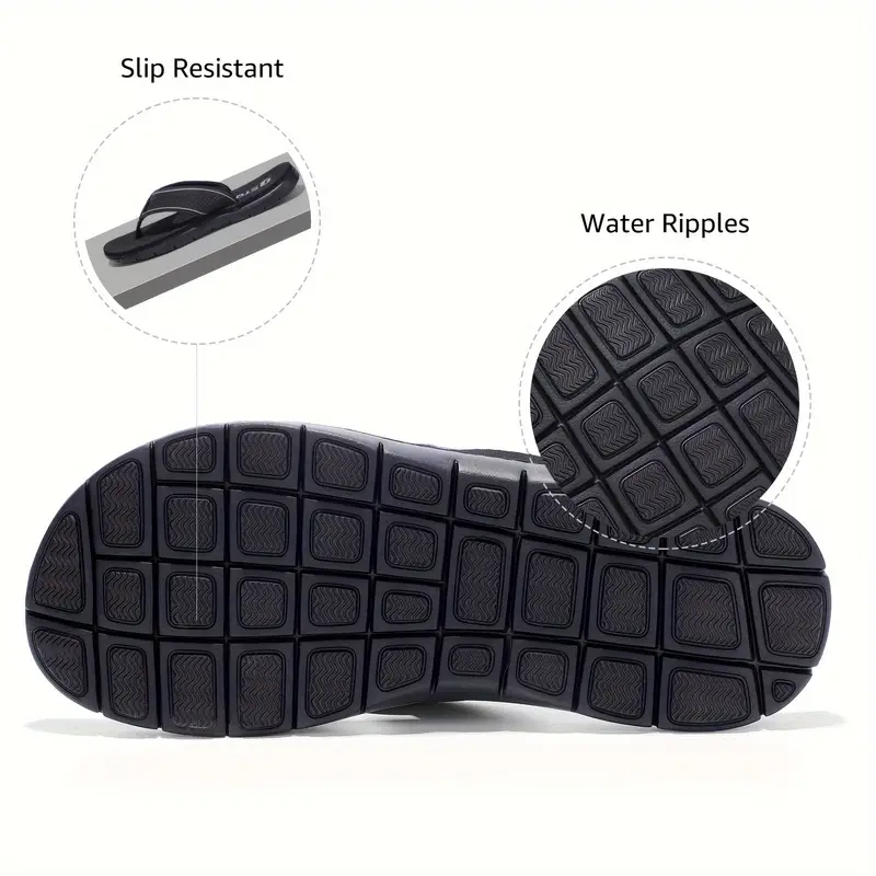 stq womens non slip lightweight flip flops mat texture slip on thick cushioned eva sole breathable fabric upper for beach pool yoga casual summer wear pool flip flops eva cushioned sole Product details 1