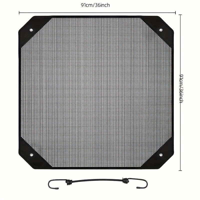 TEMU 1pc Outdoor Air Conditioning Cover, Outdoor Cold Air Fan Cover, Pvc Mesh Dust Cover, Durable Air Conditioning Cover, Waterproof Fabric Windproof Design