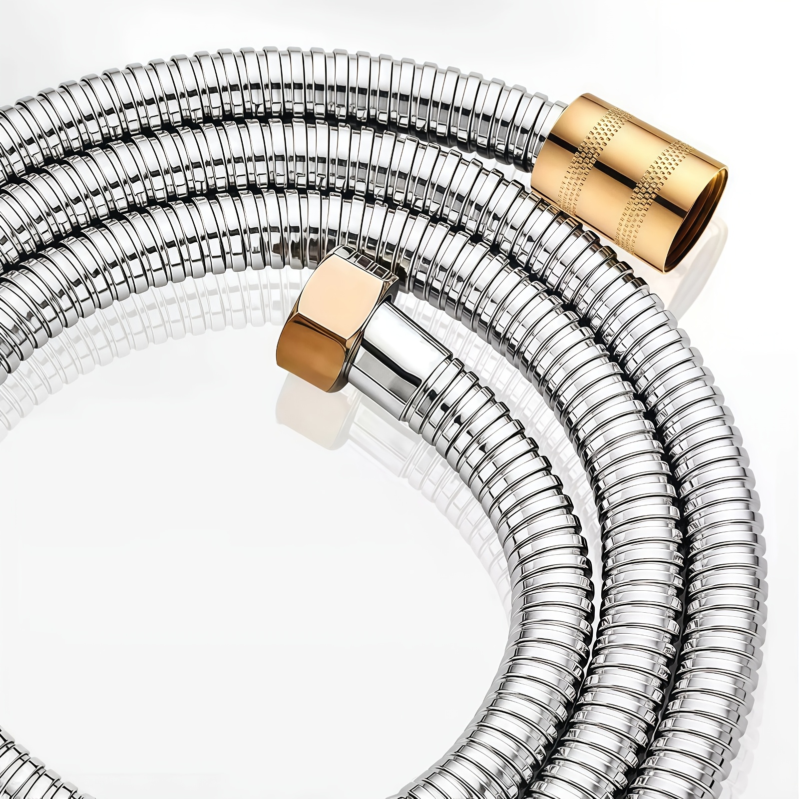 120Cm Flexible Chrome-Plated Shower Hose, Universal G1/2 Connector