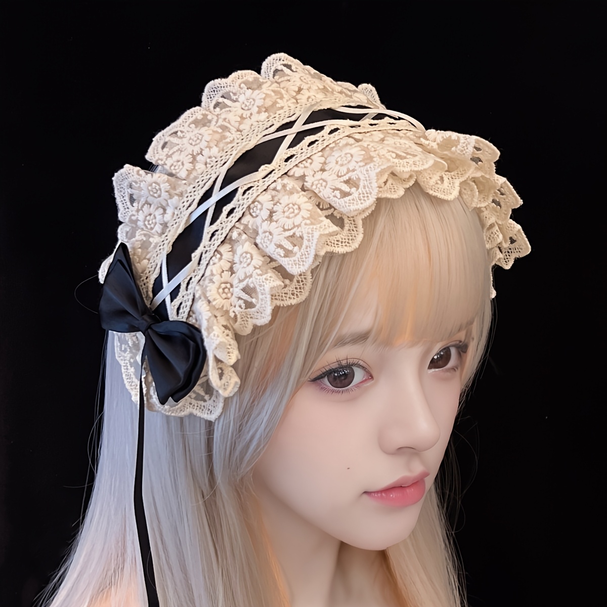 lace headband sold on Temu United States