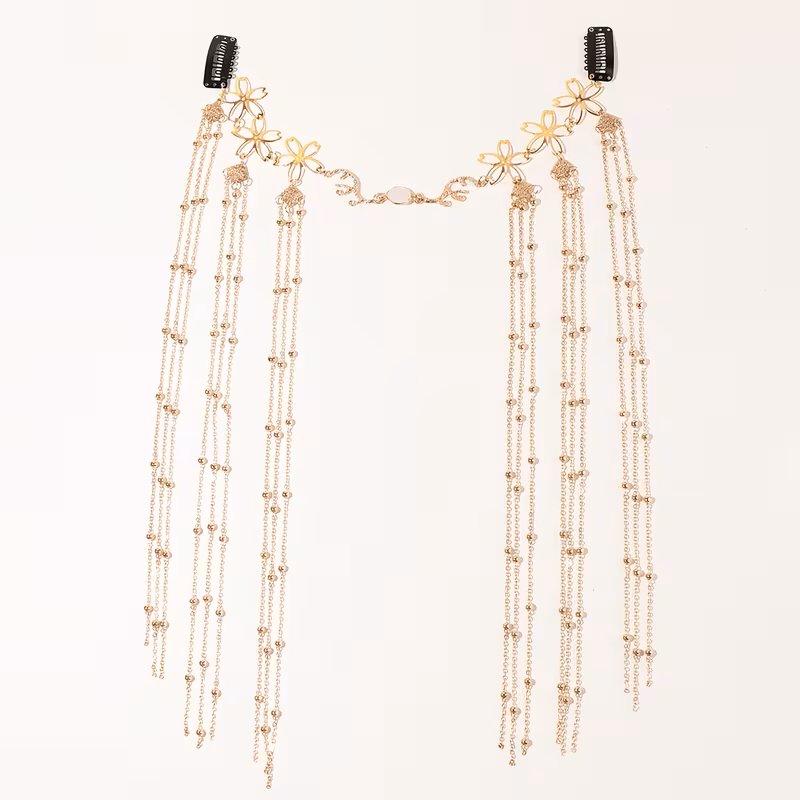 1pc fashionable and elegant chain tassel headband bohemian style hair chain with crystals suitable for halloween costumes and fairy role playing Product details 3