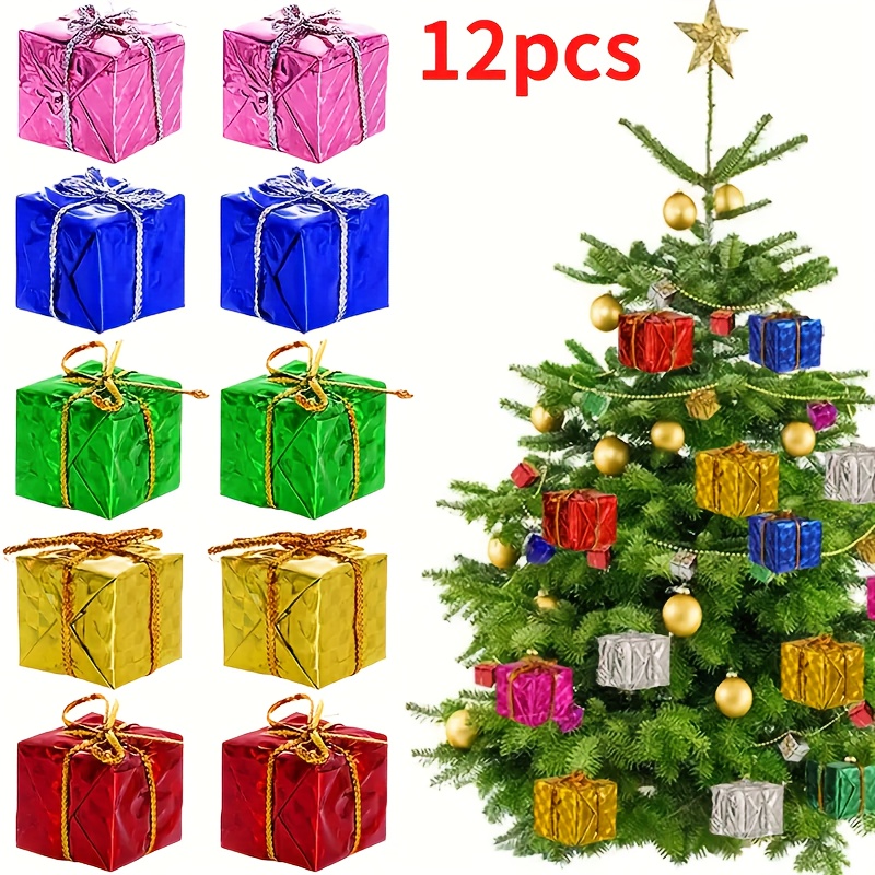 

12pcs Christmas - Assorted Hanging Decorative Presents For Decor, Accessories, No , Non-electric