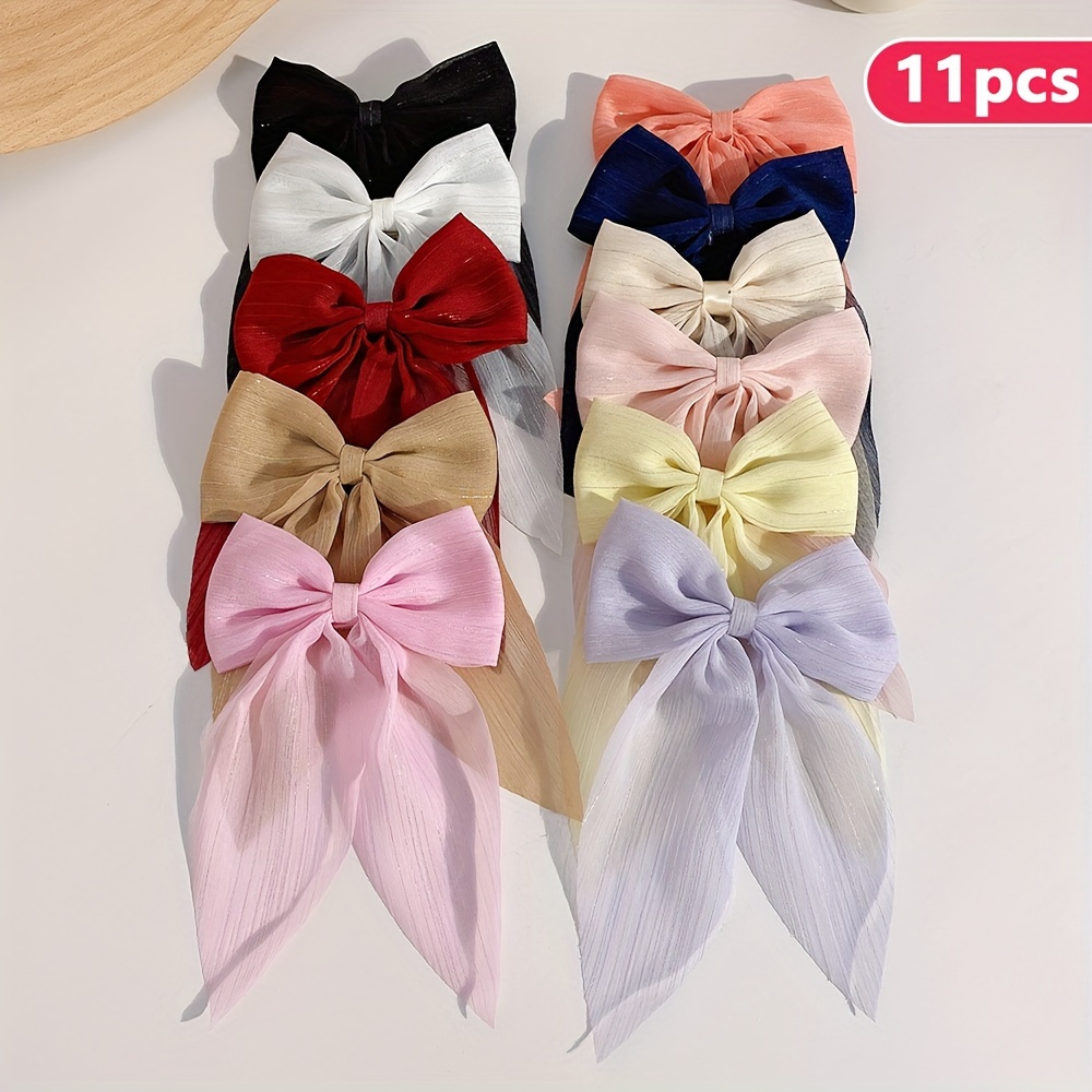 

11pcs Bow Set - On , & , Mixed