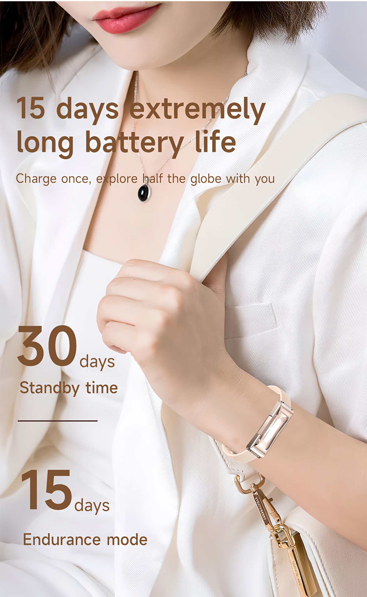 SUNKTA Smart Bracelet for Men & Women - Wireless 5.2, Multi-Sport Modes, Sleep & Sedentary Alerts, Message Notifications, Magnetic Charging, Zinc Alloy Case, Pink/Black/Silvery Options with Random Silicone Strap, Compatible with for iphone & Android, Ideal for Couples & Families, Smart Watch for Android Phones, Family Health Monitoring, Sleek Watch Design, Durable Watchband