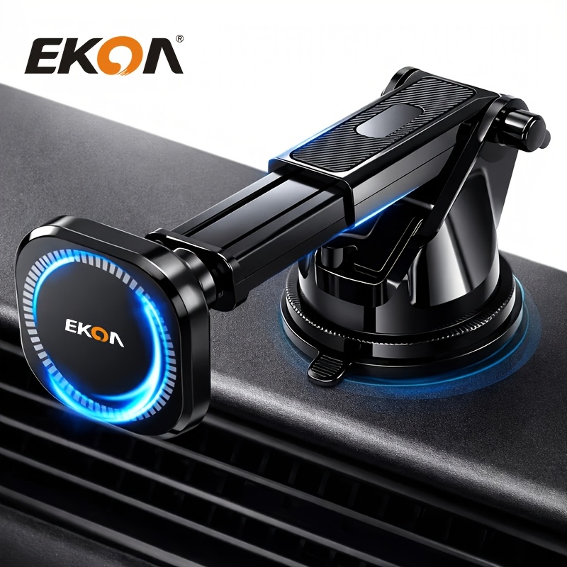 E-shop EKOA Starke Magnetische Auto-Handyhalterung - Robustes ABS-Material, Einhandbedienung, Magsafe-kompatibel, Universal-Dashbord-Saugnapf,