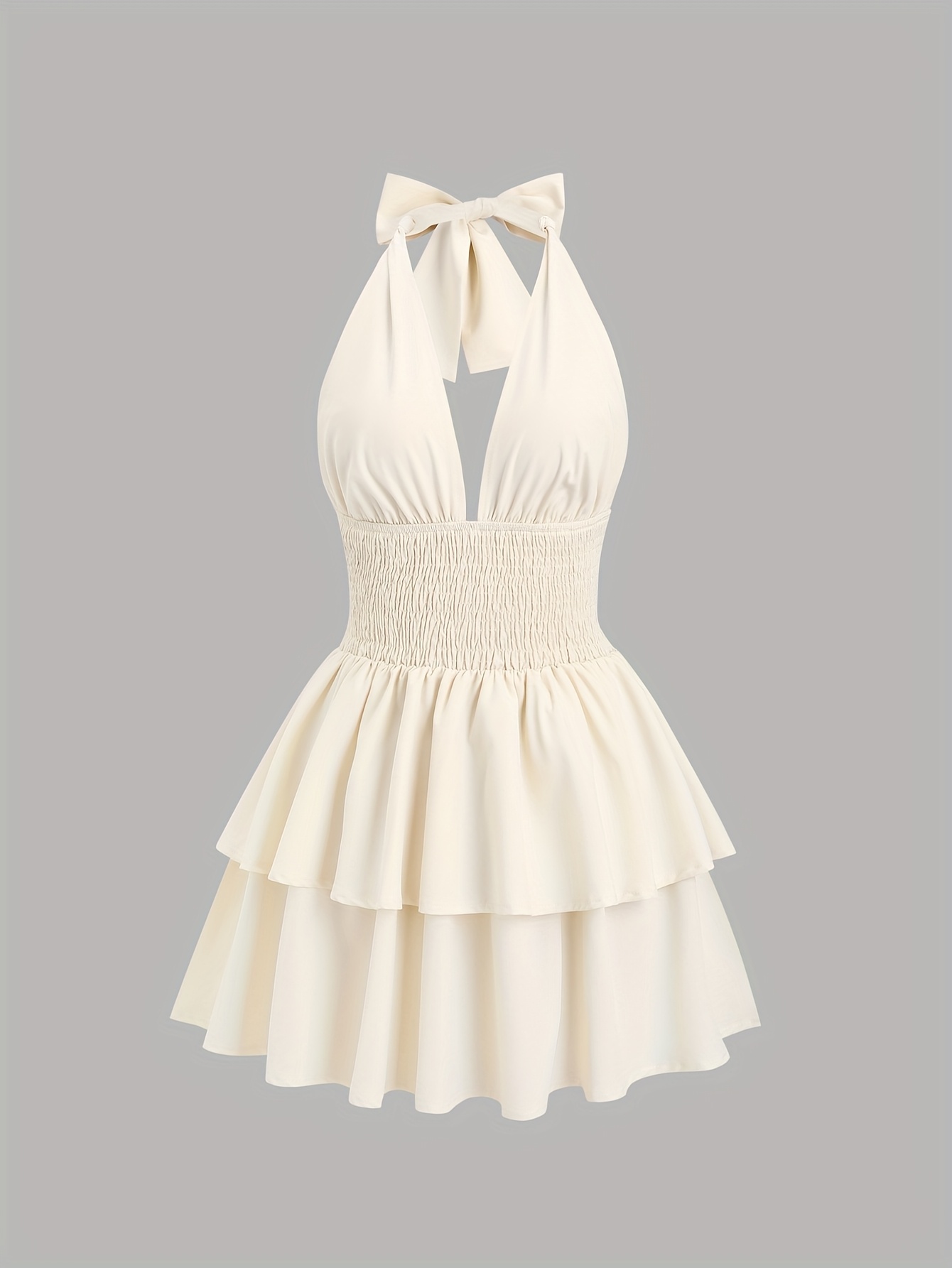 elegant solid color lace backless mini dress y2k style - Temu