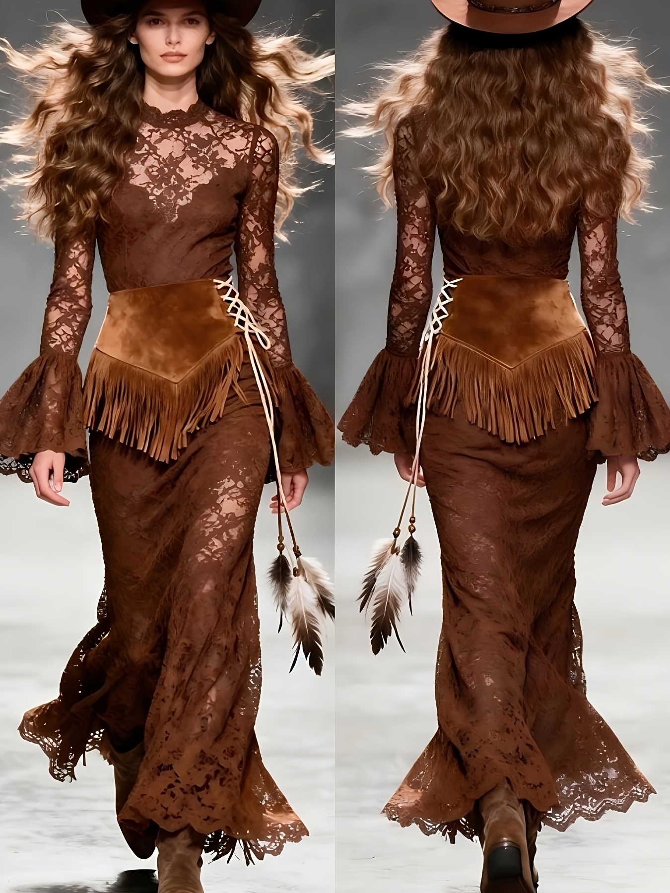 western dress for women sold on Temu United States