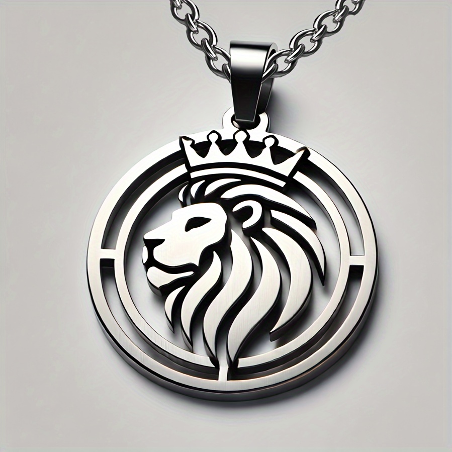 

Men' Crown Pendant Necklace - Trendy And 316l Titanium Steel Chain