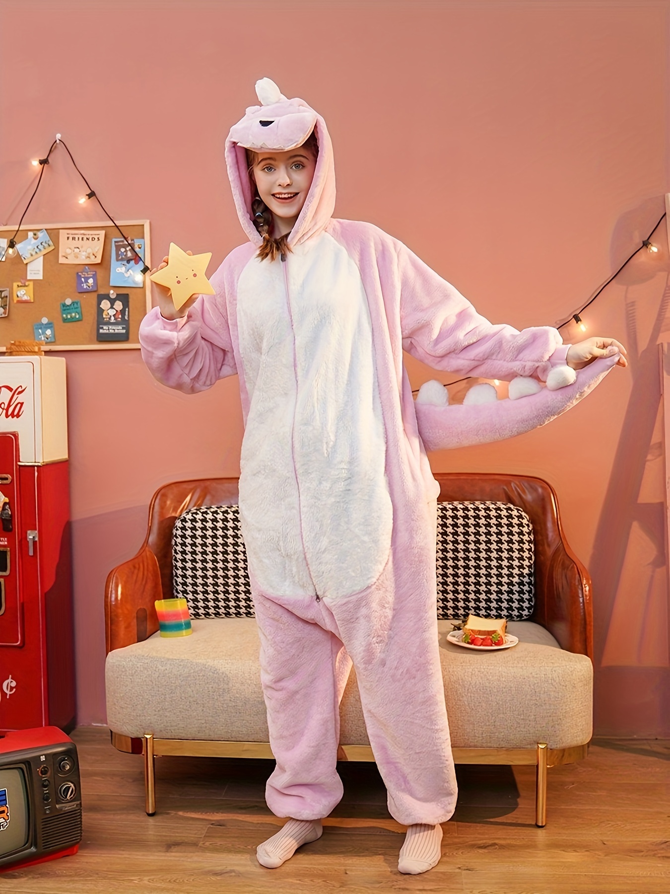 Animal Onesie Adult SAMGU Axolotl Animal Onesie, Adult Unisex - Technical View