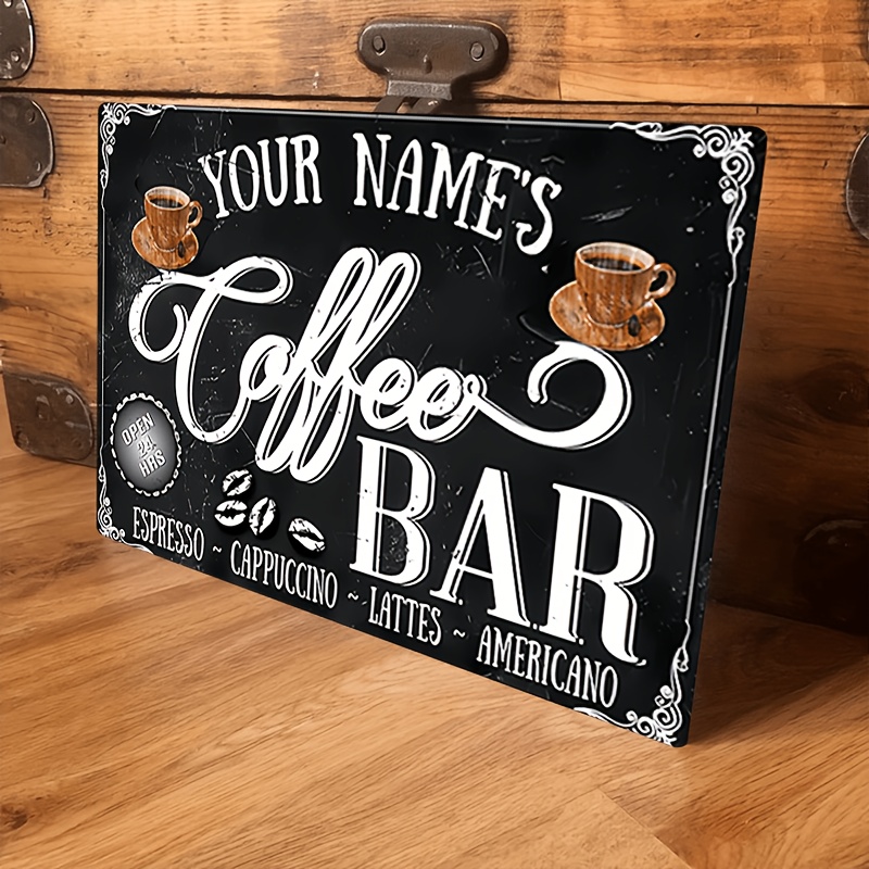 TEMU Personalized, 1pc Sign, Rustic Metal Wall Art , Ideal For Home Office And Kitchen Decor, Suitable For Multipurpose Use, Custom, No Power