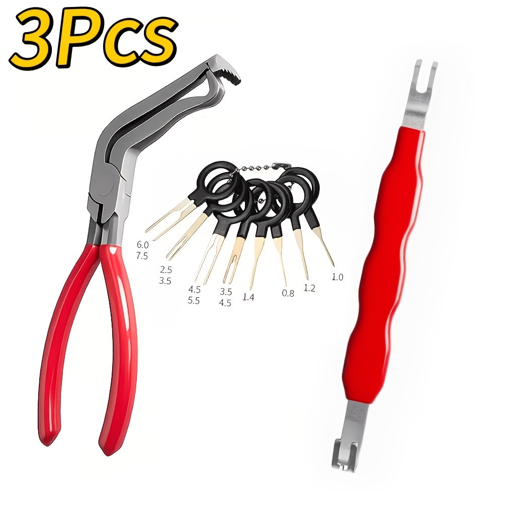 TEMU 3pcs Electrical Terminal Connector Disassembly Tools, Automotive Wire Harness Plug Separation Tools, Electrical Connector Separation Tools