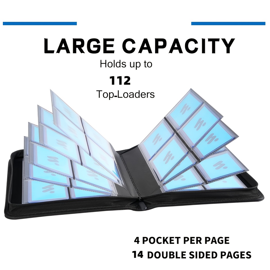 card holder binder Evoretro Toploader Binder (Black-Red 3x3)