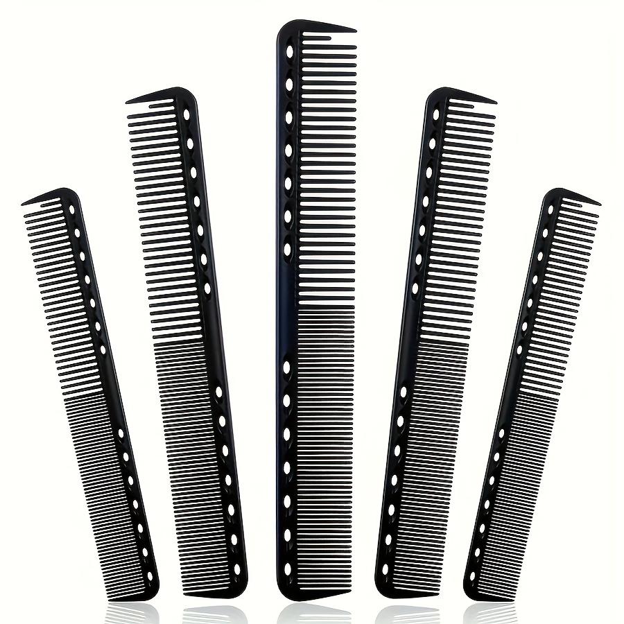 TEMU 5pcs Fiber Hair Styling Combs, Fine Tooth Hair Combs, Heat Resistant Combs, Anti-static Hair Combs