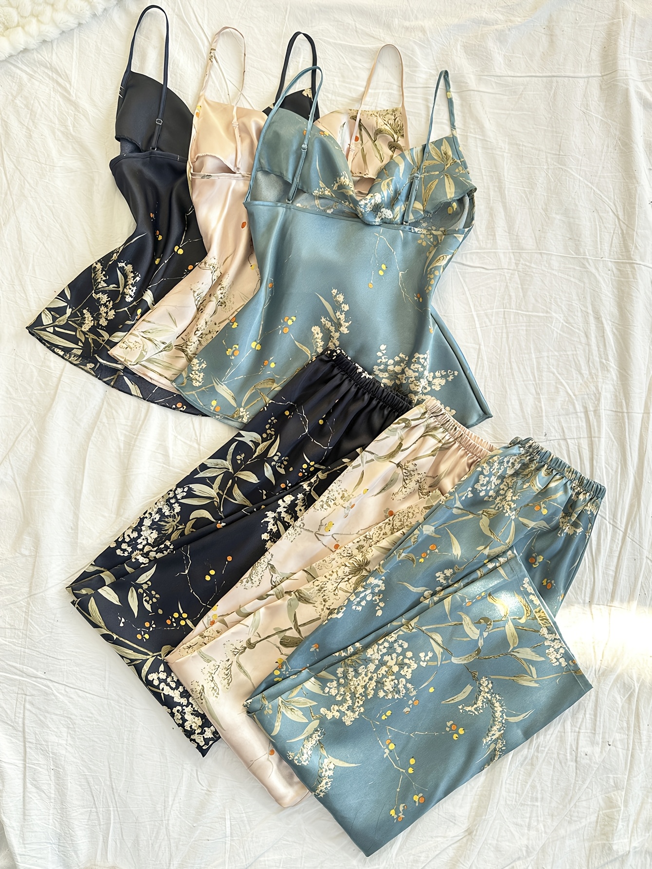 ultimate 6pcs Set of Sleepwear with Cherry Print, Ruffled Neckline, And Long Pants professional-grade 6 ultimate 6pcs Set of Sleepwear with Cherry Print, Ruffled Neckline, And Long Pants professional-grade - Image 6