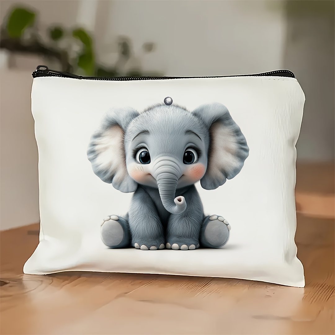 1pc hot elephant makeup bag cute elephant wallet zippered - Temu Cyprus