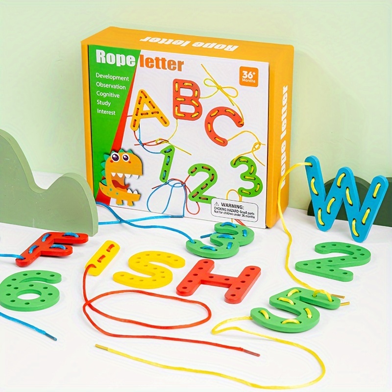 

Wooden & Threading - Learning Toy For , Enhances -eye Coordination, Parent- ,