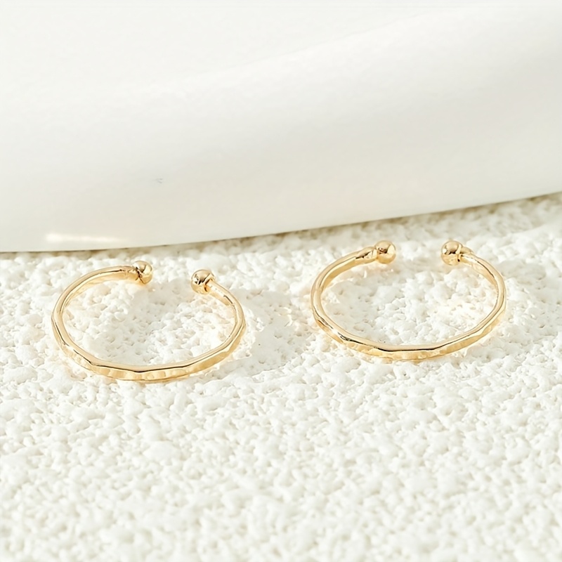 2pcs Delicate Thin Line Women's Toe Rings — Summer Essentials