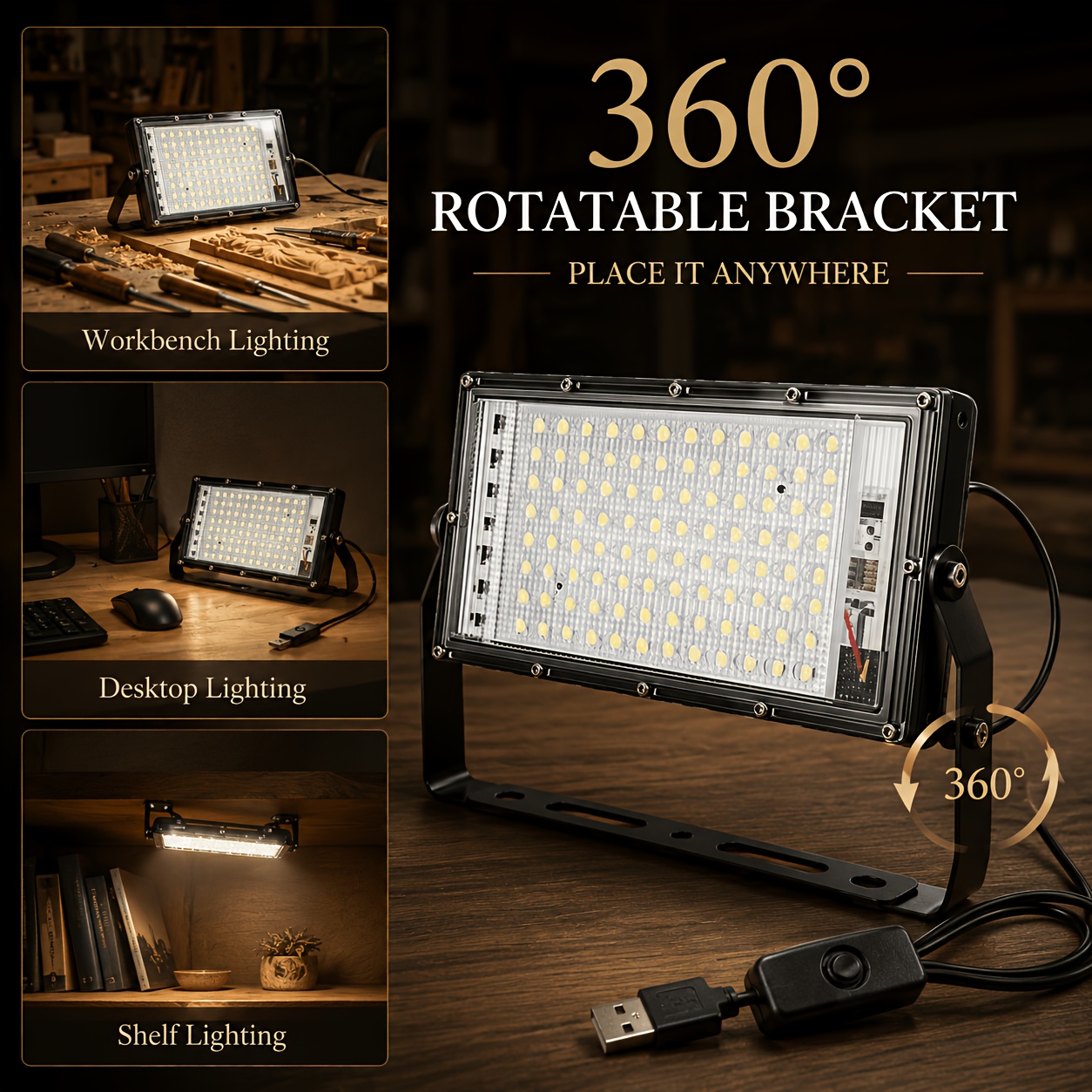 50/96 LED Spotlight with Clamp-Type Machine Tool Work Light