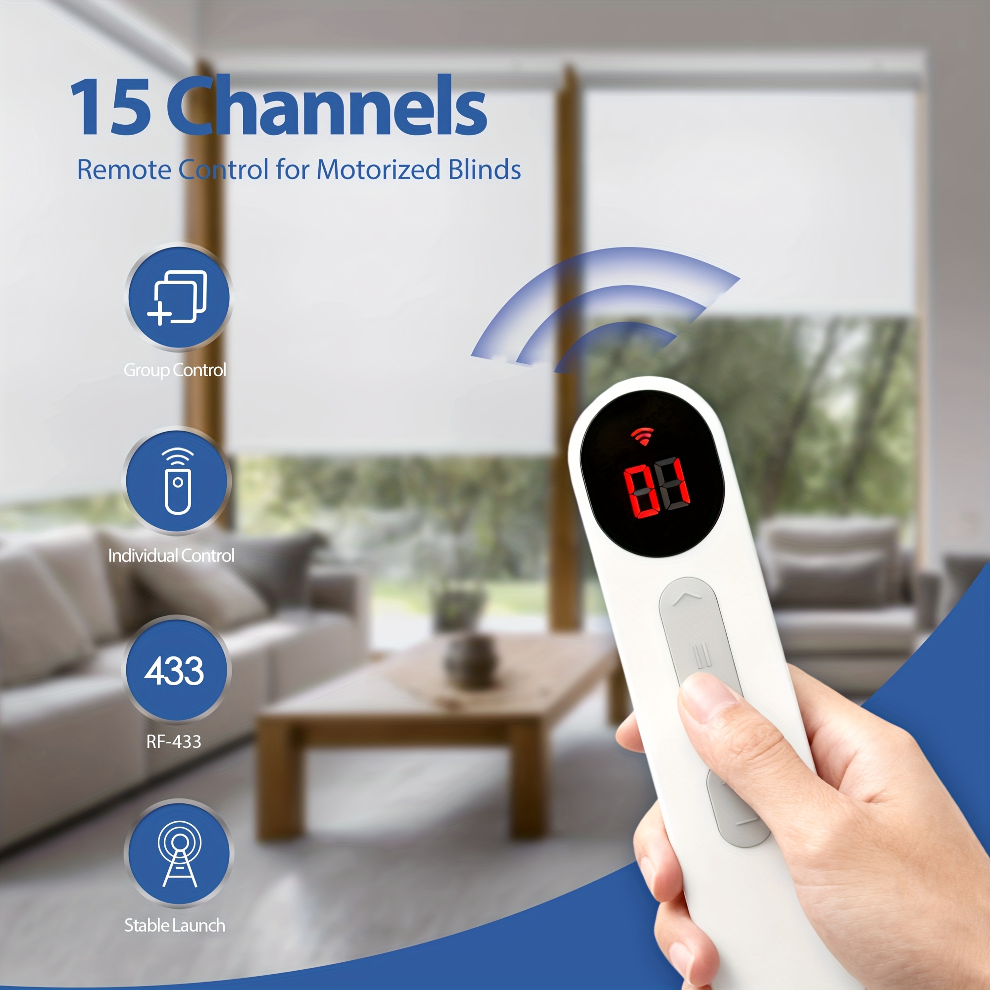 motorized blinds 15 channel remote control for  