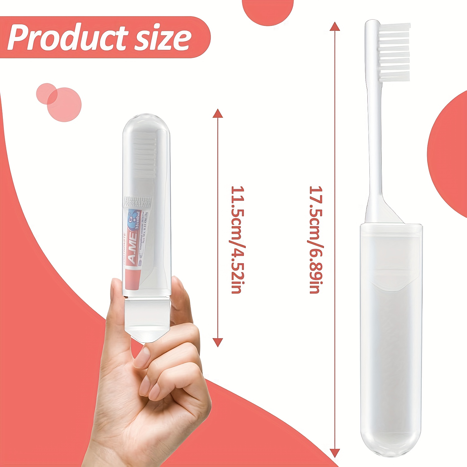12pcs Portable Folding Toothbrush Set with Soft Bristles and Toothpaste