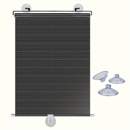 1pc no hole punching window suction cup type sunshade curtain fully automatic telescopic roller blind for bedroom heat insulation sunscreen and light blocking baffle for household and office use