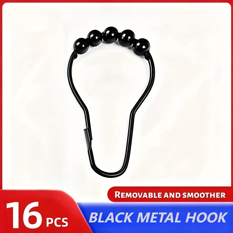 Image of -bearing Metal Curtain Rings: Made Of Sturdy, Rust-resistant Metal, The -bearing Design Allows For Smooth Movement, Making It A Practical Item For Home Like Bathrooms And Curtains