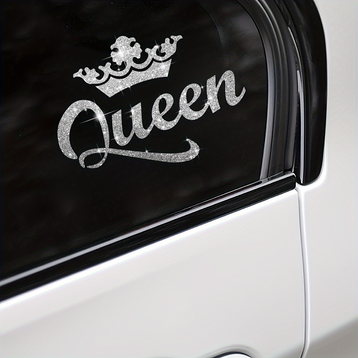 

1pc Crown Queen Car Stickers, Imitation Artificial Diamond Brightly Fashion Waterproof Vinyl Decal, Auto Sticker For Car Laptop Water Cup Window