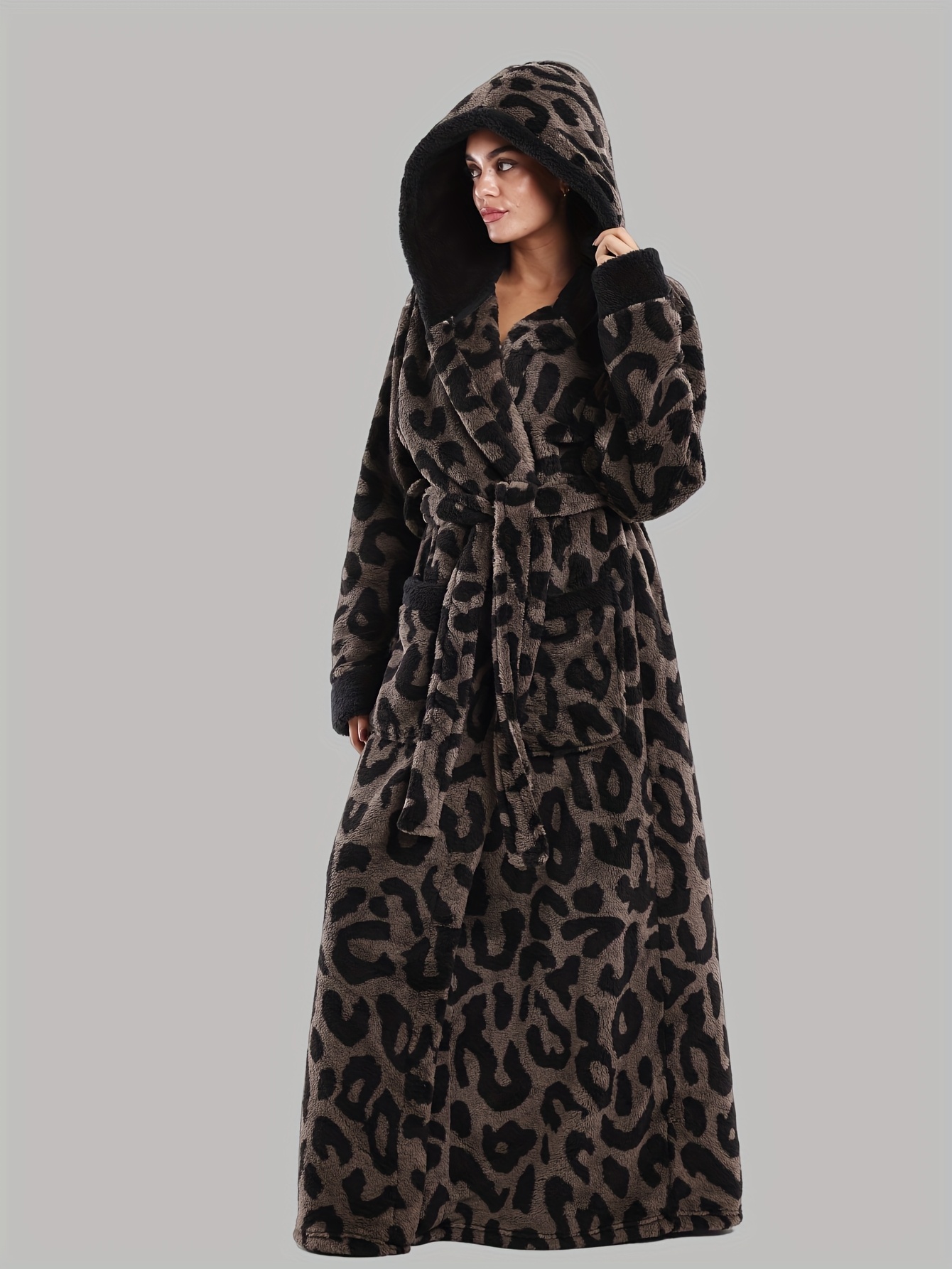 grey leopard print dressing gown Grey Animal Print Dressing Gown – PEP Online