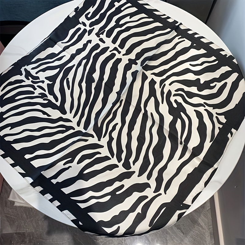 Zebra Dicing Women' Square Scarf Small Scarf With Temperament Decoration And Versatile Collar Scarf