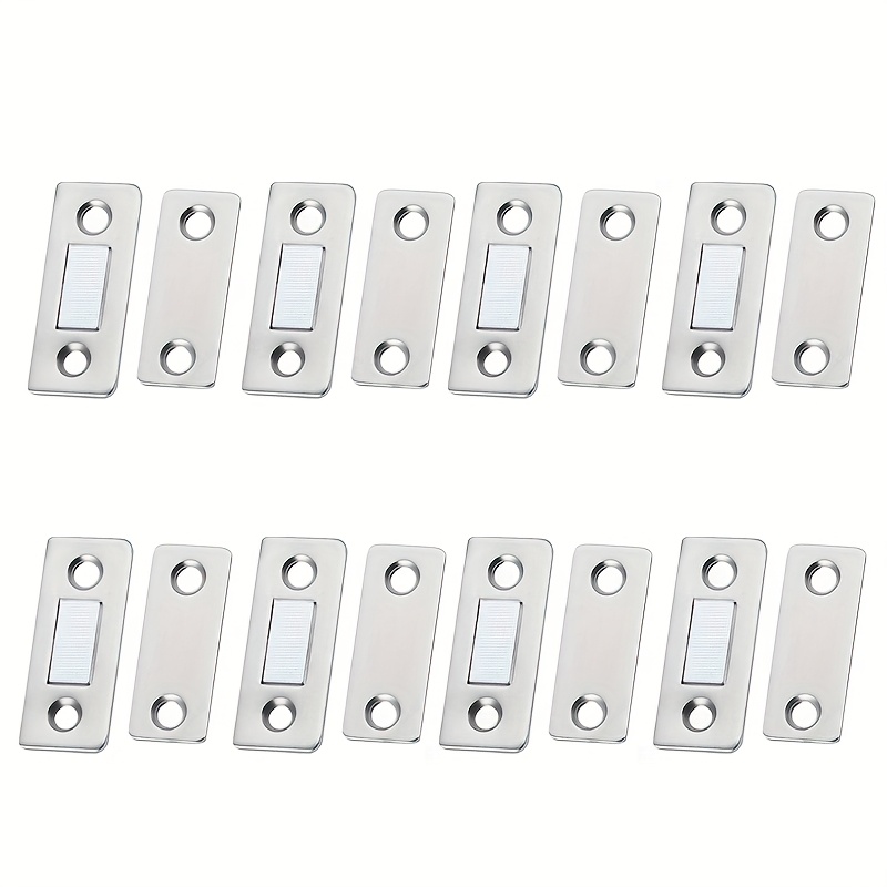 E-shop 8er-Set ultradünne magnetische Schranksicherungen aus Metall, magnetische Schnallen für Schubladen, magnetische Schrankverschlüsse, magnetische