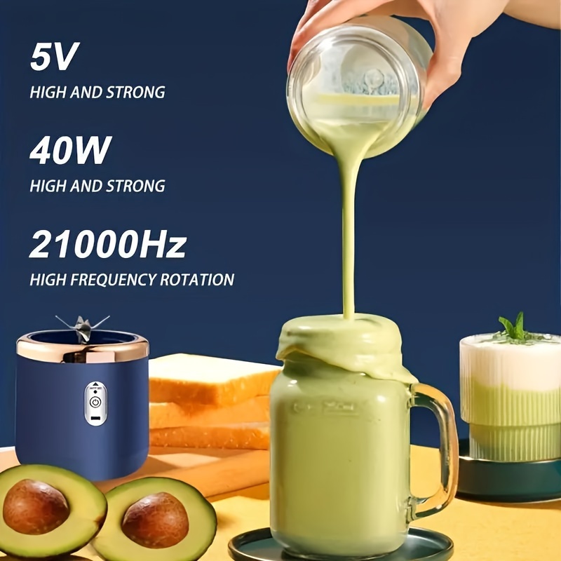 portable dual cup juicer with usb charging easy   juice for home outdoor use details 3