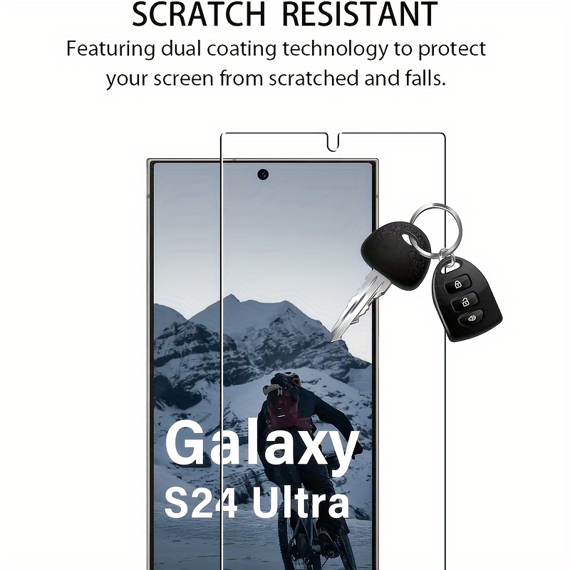 2pcs for Galaxy S24 Ultra Soundwave technology Fingerprint Unlock 9H HD Scratch-resistant Tempered Glass Screen Protector