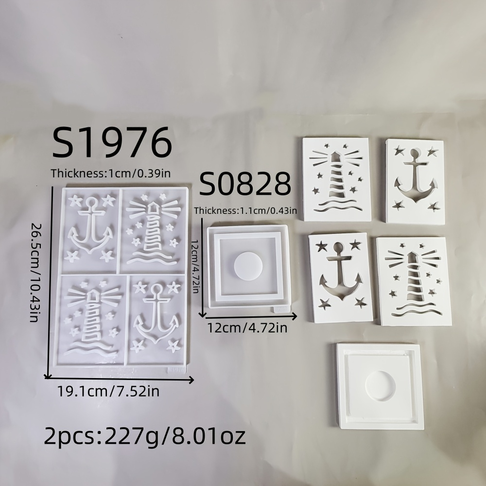 E-shop Harz-Silikonform , Schiffsanker, Projektionswand-Kombination, dekorative Silikonform, DIY-Kerzen-Silikonform, Gips-dekorative Silikonform,