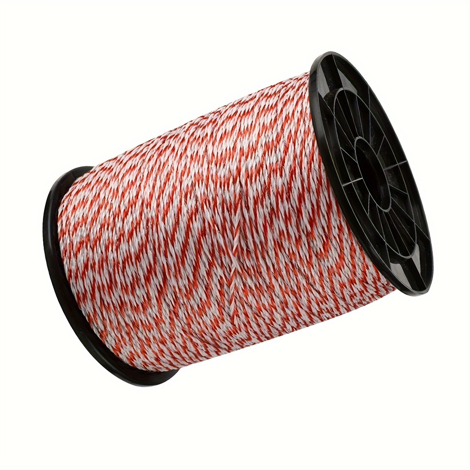 

Electric Fence Polywire 500m - Portable Conductor Rope Reel For Livestock Fencing, Multi-strand Twisted Polywire For Farms And Ranches, Durable Metal Material