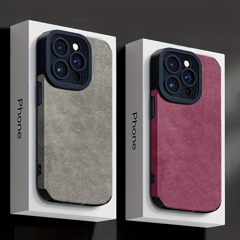 

Luxury Leather-texture Tpu Case Compatible With Iphone 11/12/13/14/15 Series - Shockproof Soft Matte Protective Cover