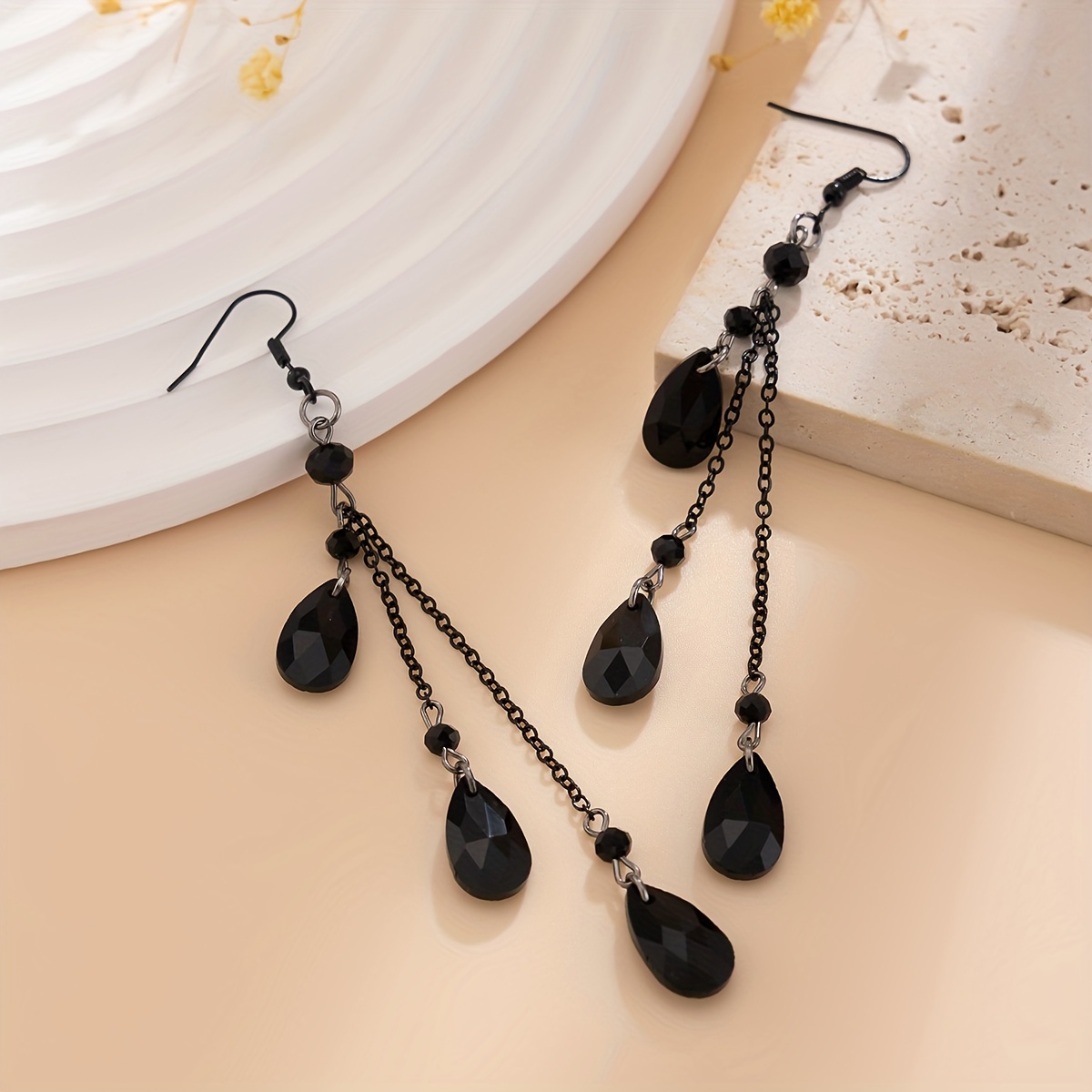 Gothic Crystal Tassel Dangle Earrings for All Seasons