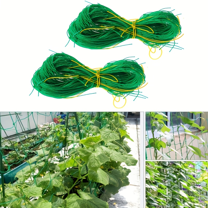 

Set Of 2 Sturdy Pvc Garden Trellis Netting - Reliable Support For Vines, & Produce, Simple Installation, Weatherproof, Climbing Garden Rope, Ideal For Spring