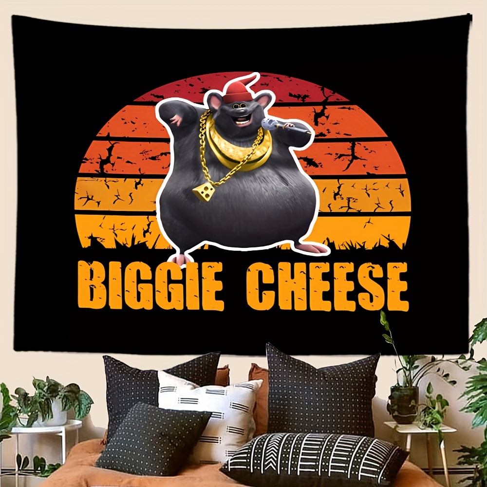 

Cheese Mr. Funny Tapestry - Polyester Wall Hanging For Bedroom, Living Room, Dorm Decor | Includes Kit | Gift