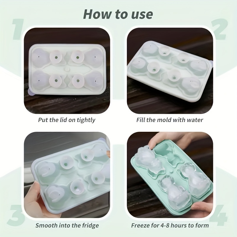 1pc silicone   tray with cat shapes flexible for whiskey chocolates candy pudding novelty kitchen gadget for parties and creative freezing details 1