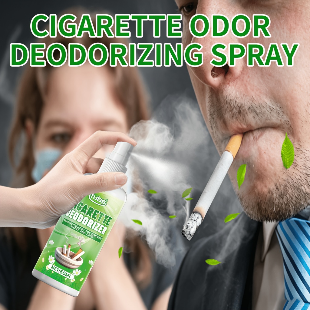cigarette smell stuck in nose for days man a smoker cigarette smoke produces from the nose Stock Photo