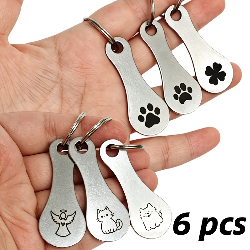 Image of Gift For Her/him 6pcs Metal Shopping Trolley Token, Party Key Ring Quarter Holder Keychain Shopping Trolley Keyring, Party Favours, 6 Different Styles Halloween