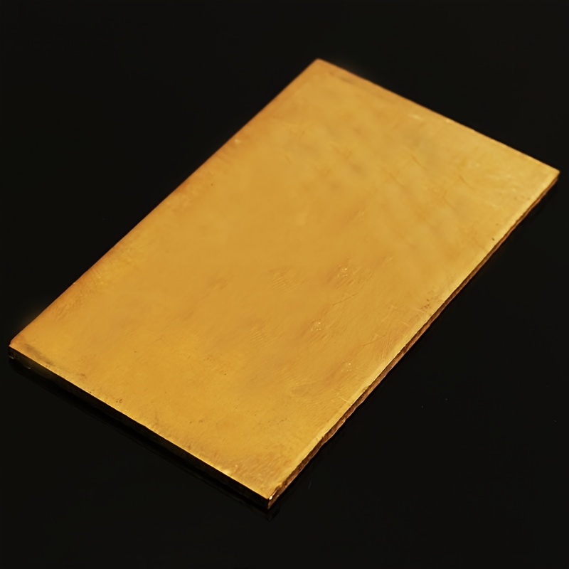 

1pc Premium Brass Sheet Plate - 60x100x3mm, Golden Color, High Strength & Resistant, , For Diy Crafts, Metalworking & Manufacturing, Brass Jewelry