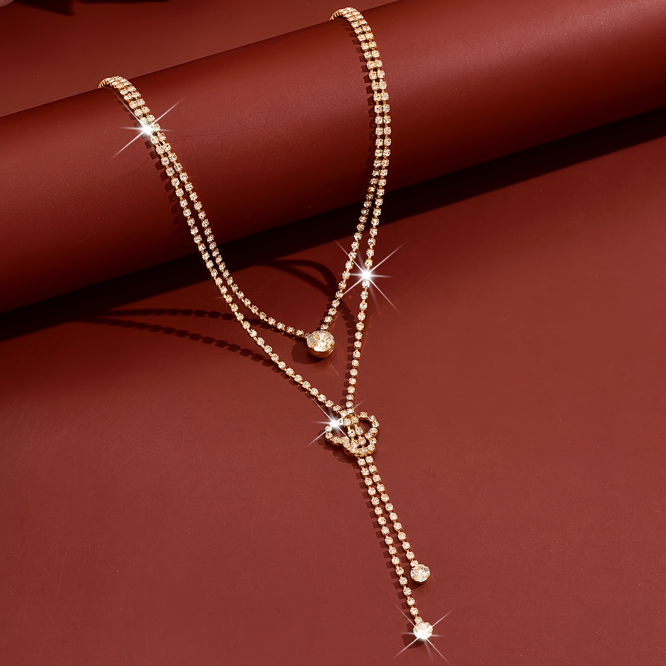Women's Luxurious Double-Layer Tassel Lasso Necklace