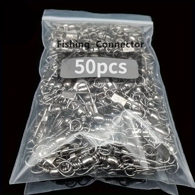 

50/100pcs Fishing Gear Quick Connector, Type Connector, Suitable For Freshwater And Saltwater Fishing