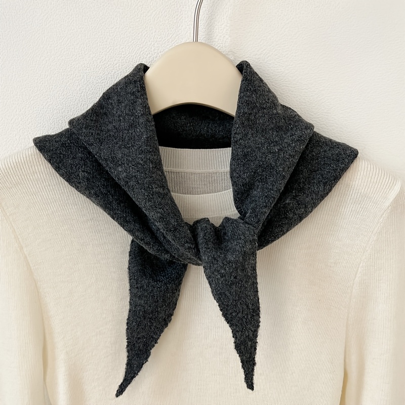 Solid Color Triangle Shape Scarf, Warm Touch & Clean Cut