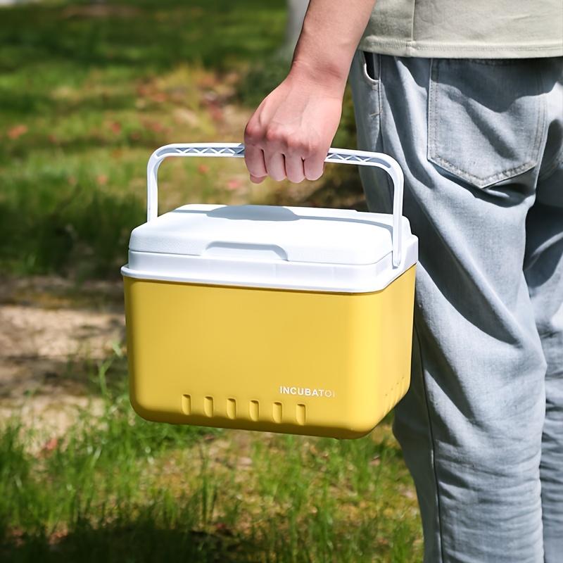 1pc New Commercial Grade Insulated Hot and Cold Dual-Compartment Cooler Bag, Outdoor Camping Ice Bucket Fishing Bucket with Portable Design for Outdoors and Car Travel