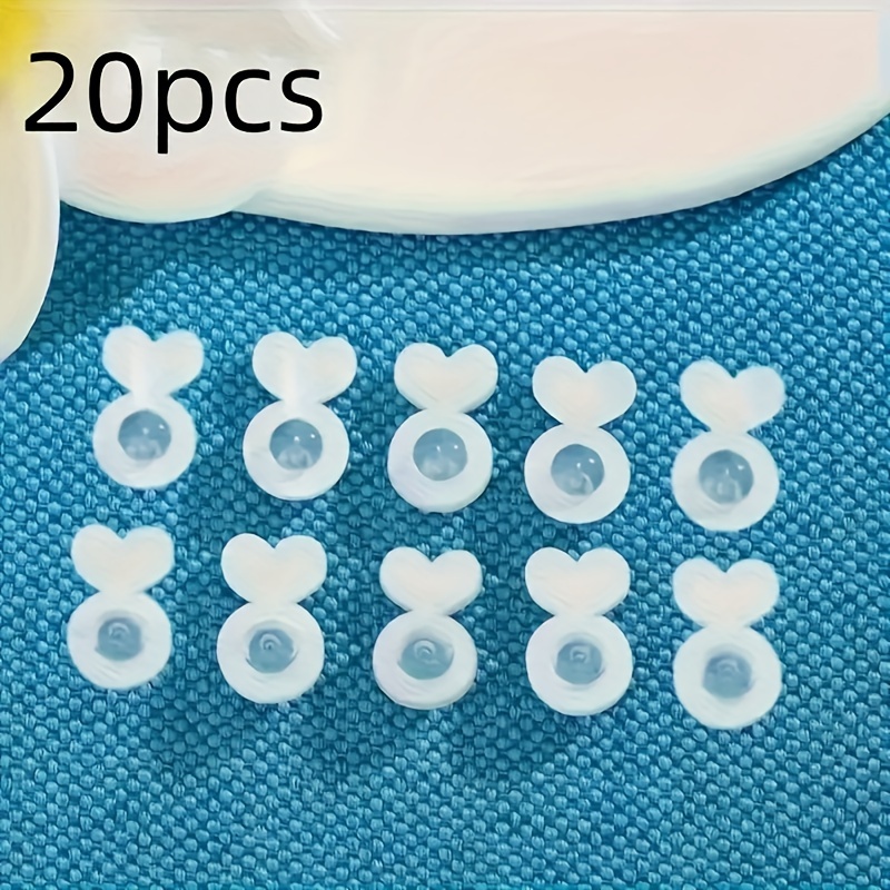 

20pcs/set Silicone Earring Back, Non-slip Invisible Lifting Support Pad To Prevent From Sagging - Safe Lifter For Earrings And Pendants