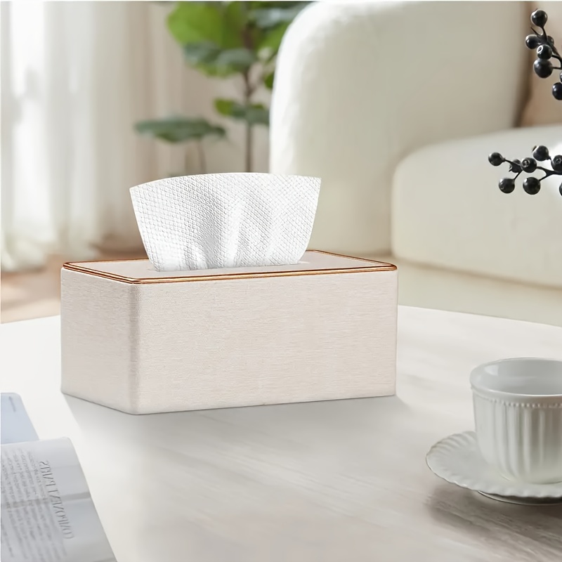 luxury   leather tissue box household daily use desktop tissue storage box paper towel storage box suitable for bedroom living room and car kitchen home decoration bathroom accessories Product details 3