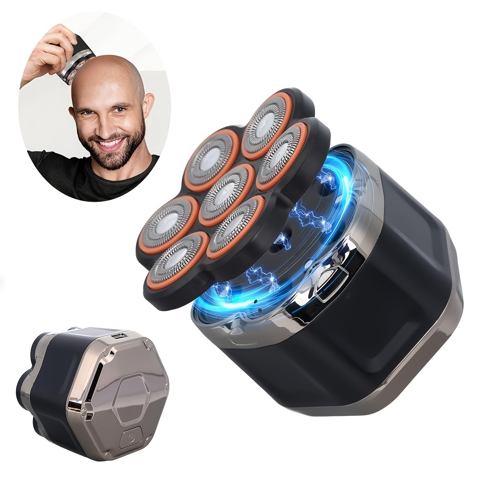 TEMU Men's Electric Shaver, Bald Head Trimmer, V-7946-black/ Electric Hair Clipper-black, Ipx5 Water Resistance, Fully Waterproof And Washable, Usb