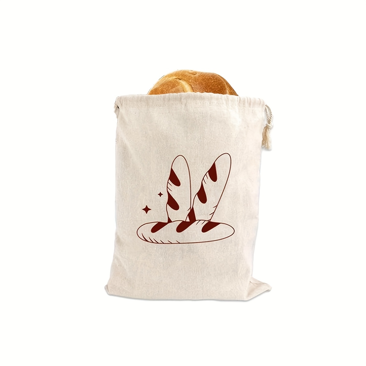 TEMU 1/2/3 sacs à pain en lin pour conteneur à pain , non et réutilisables, grand stockage naturel pour pain artisanal